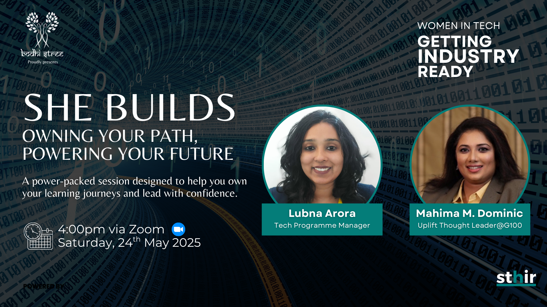 Owning Your Path, Powering Your Future - Women in Tech, Bodhi Stree , women empowerment, technology, workshop