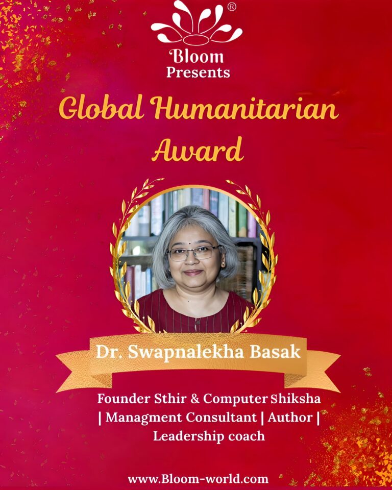 Sthir Founder receives the Global Humanitarian Award